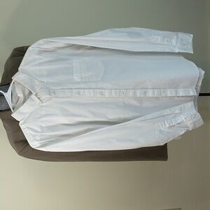 Old Navy Men's White Button-Down Shirt with Chest Pocket